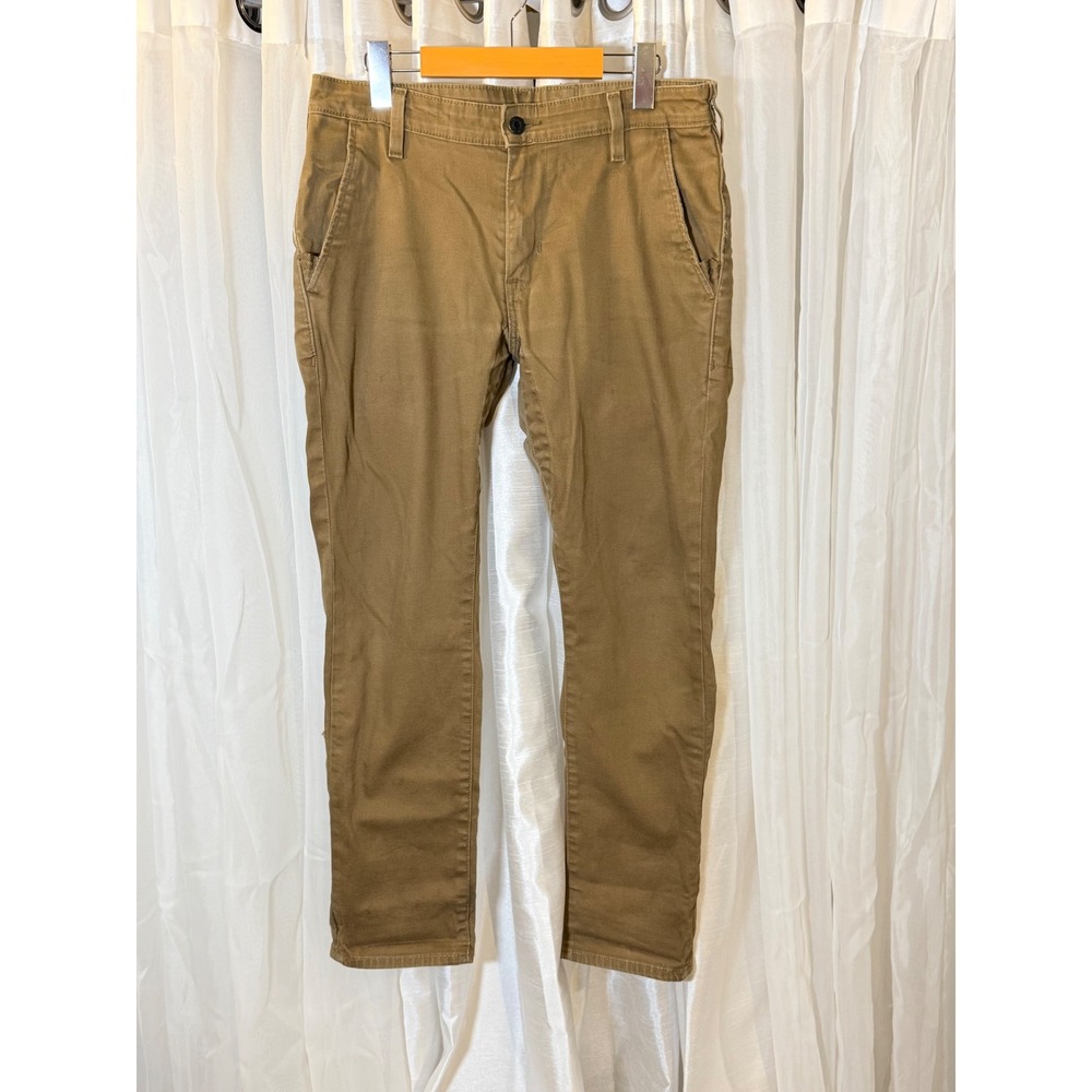 Levi Strauss Chino Pants Mens 31x27 Tan Khaki Slim Fit Stretch Twill S40113 AD